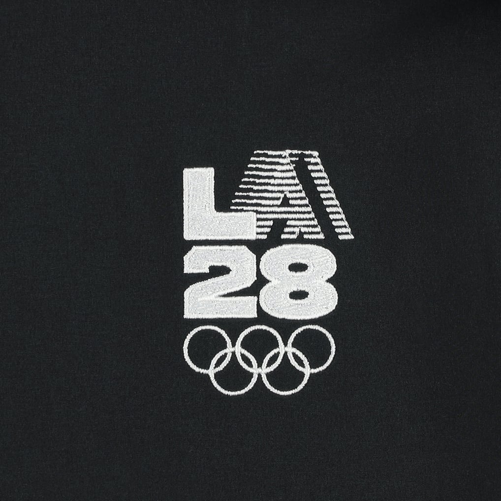 Veste d'entraîneur légère Nike LA28 Summer Olympics à fermeture éclair quart de tour - Noir